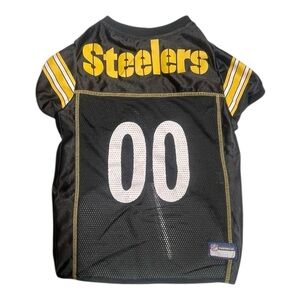 NFL Pittsburgh Steelers Black and Yellow Pet Jersey Size: XL 🐾 🏈💛